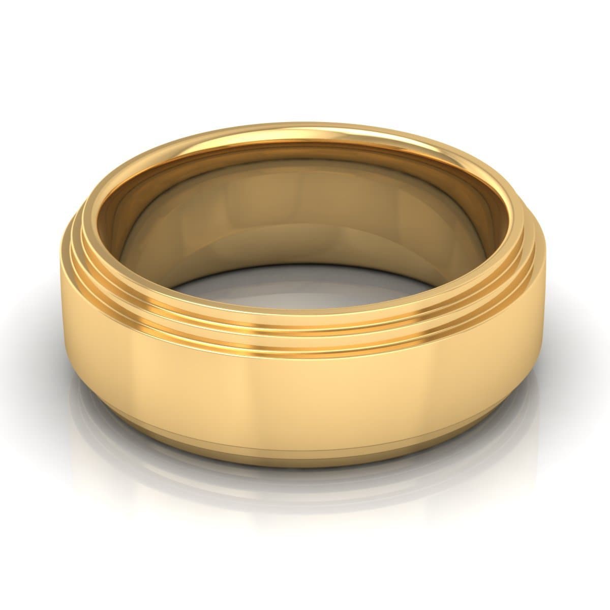 8.0 mm Plain Wedding Band in 14KT, 18KT & Platinum - Primestyle.com