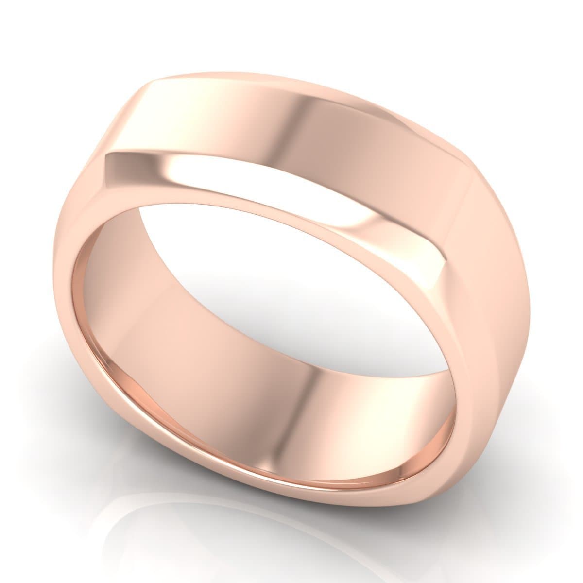 8.0 mm Plain Wedding Band in 14KT, 18KT & Platinum - Primestyle.com