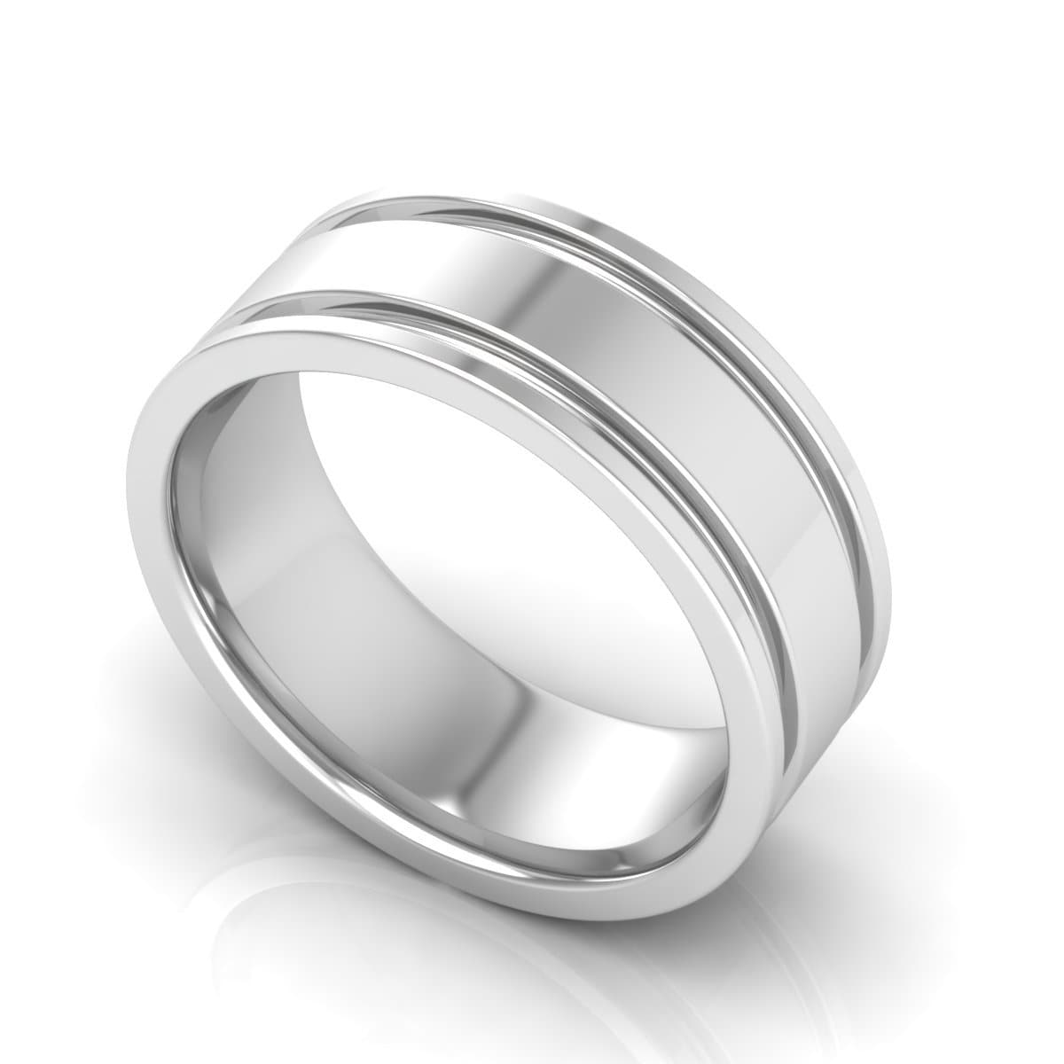 8.0 mm Plain Wedding Band in 14KT, 18KT & Platinum - Primestyle.com