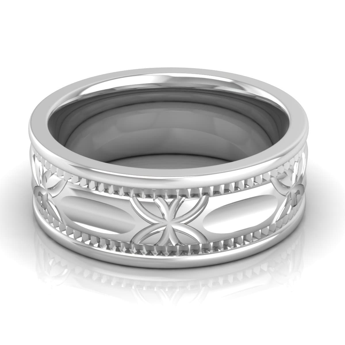 8.0 mm Plain Wedding Band in 14KT, 18KT & Platinum
