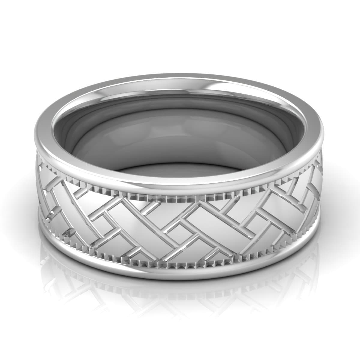 8.0 mm Plain Wedding Band in 14KT, 18KT & Platinum