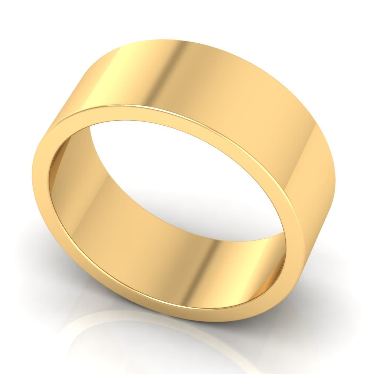 8.0 mm Plain Wedding Band in 14KT, 18KT & Platinum