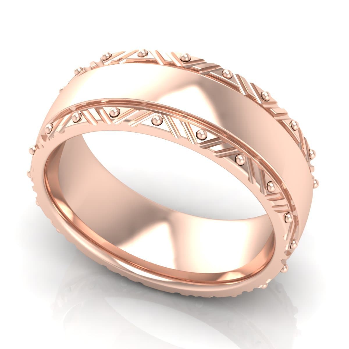 8.0 mm Plain Wedding Band in 14KT, 18KT & Platinum - Primestyle.com