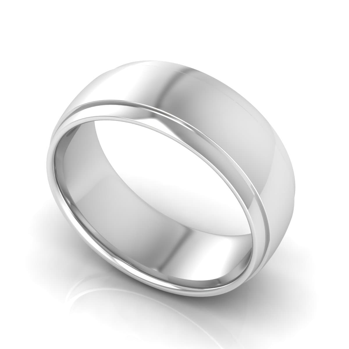 8.0 mm Plain Wedding Band in 14KT, 18KT & Platinum