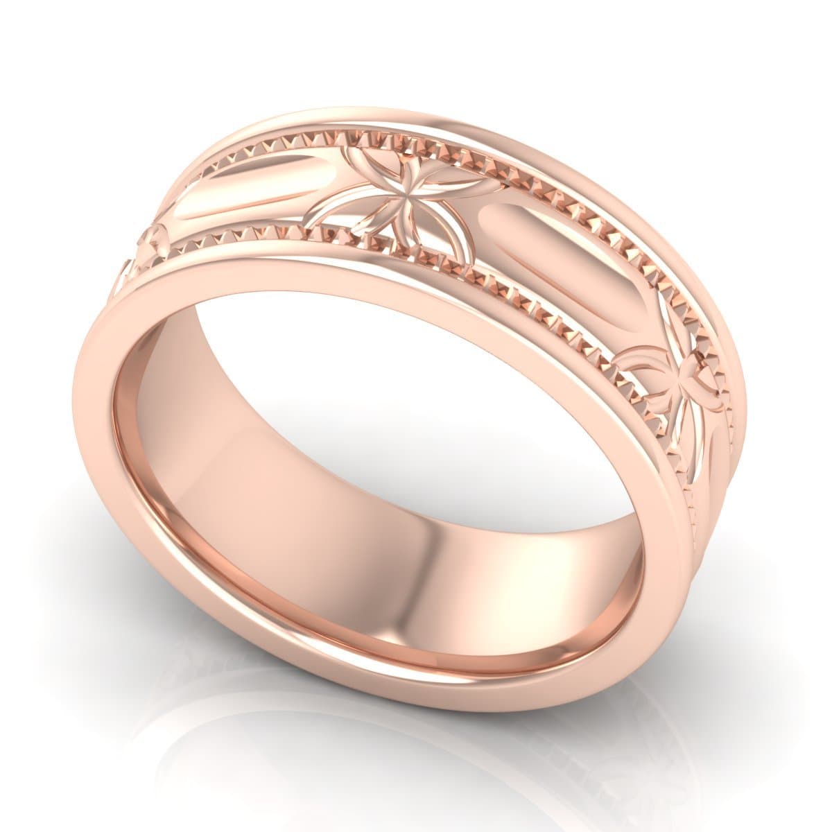 8.0 mm Plain Wedding Band in 14KT, 18KT & Platinum - Primestyle.com