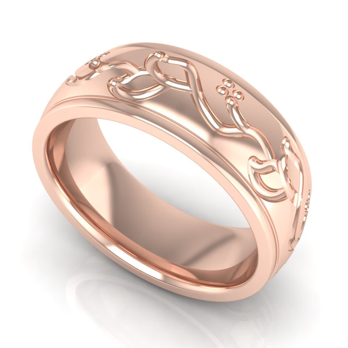 8.0 mm Plain Wedding Band in 14KT, 18KT & Platinum - Primestyle.com