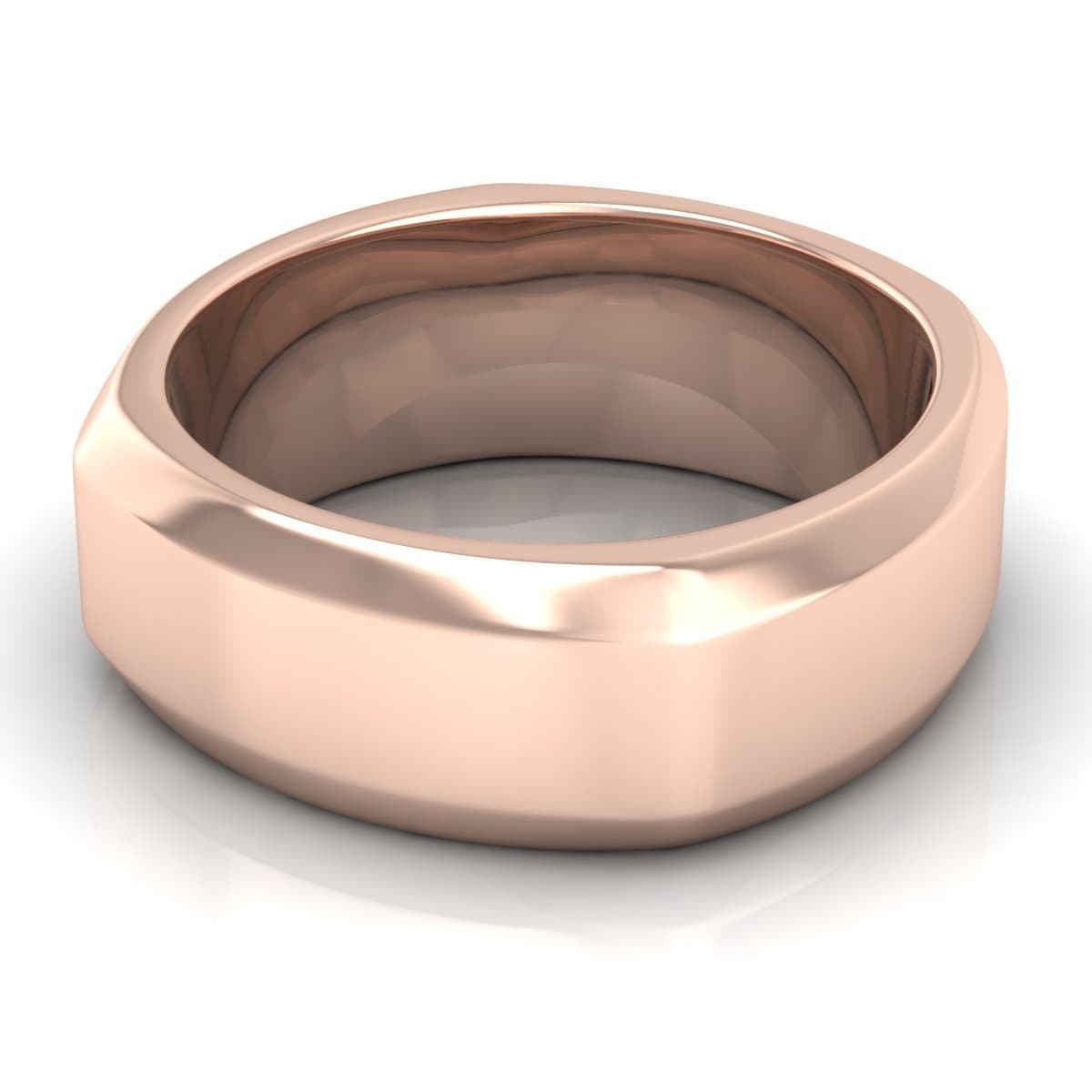 8.0 mm Plain Wedding Band in 14KT, 18KT & Platinum - Primestyle.com