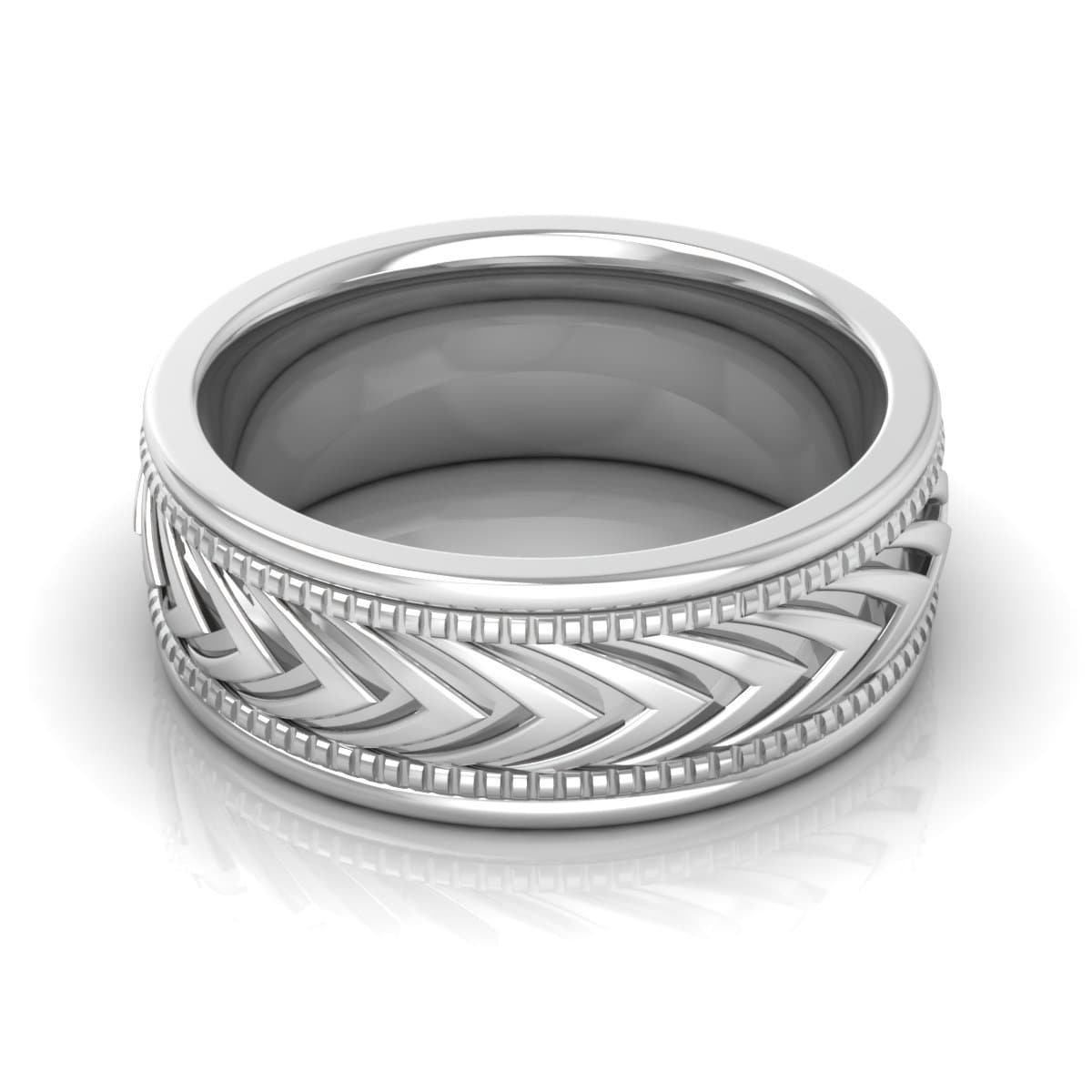 8.0 mm Plain Wedding Band in 14KT, 18KT & Platinum