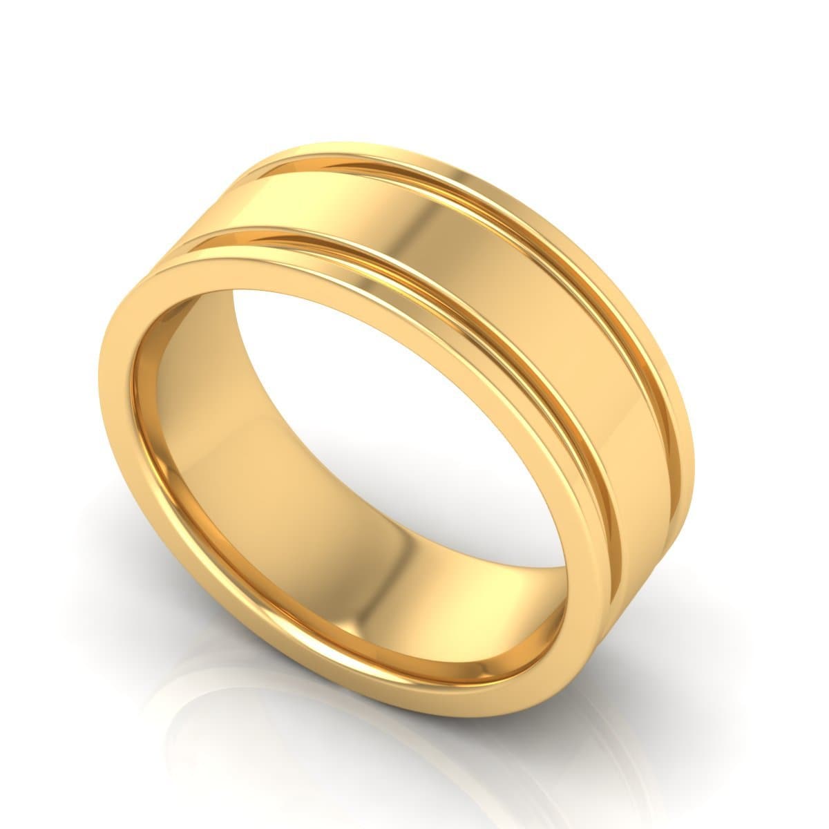 8.0 mm Plain Wedding Band in 14KT, 18KT & Platinum - Primestyle.com