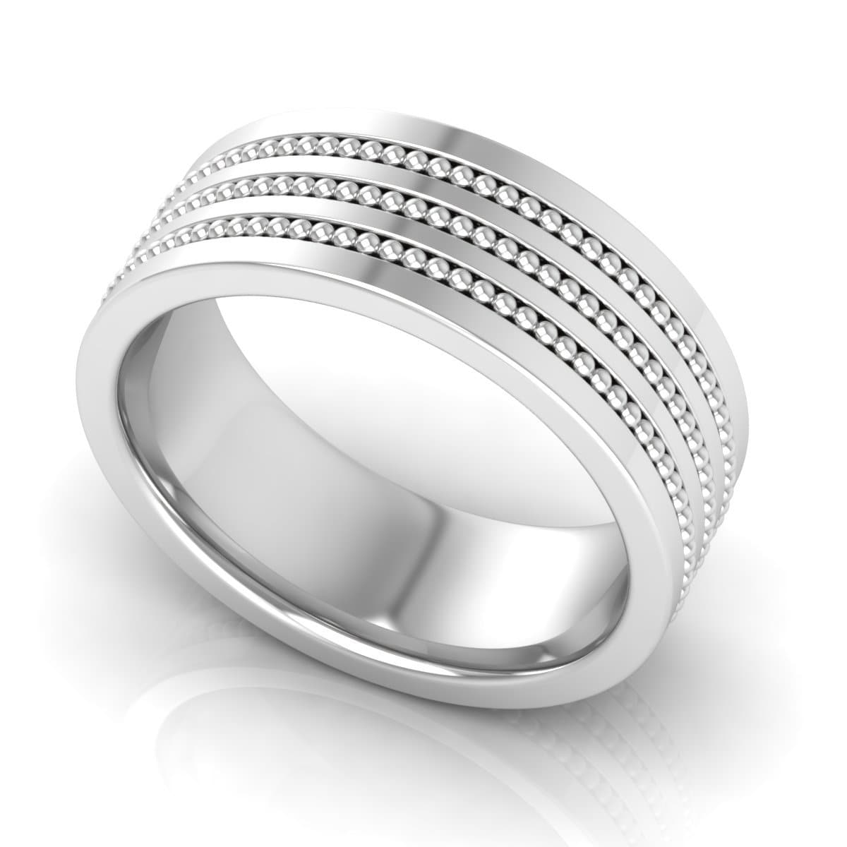 8.0 mm Plain Wedding Band in 14KT, 18KT & Platinum