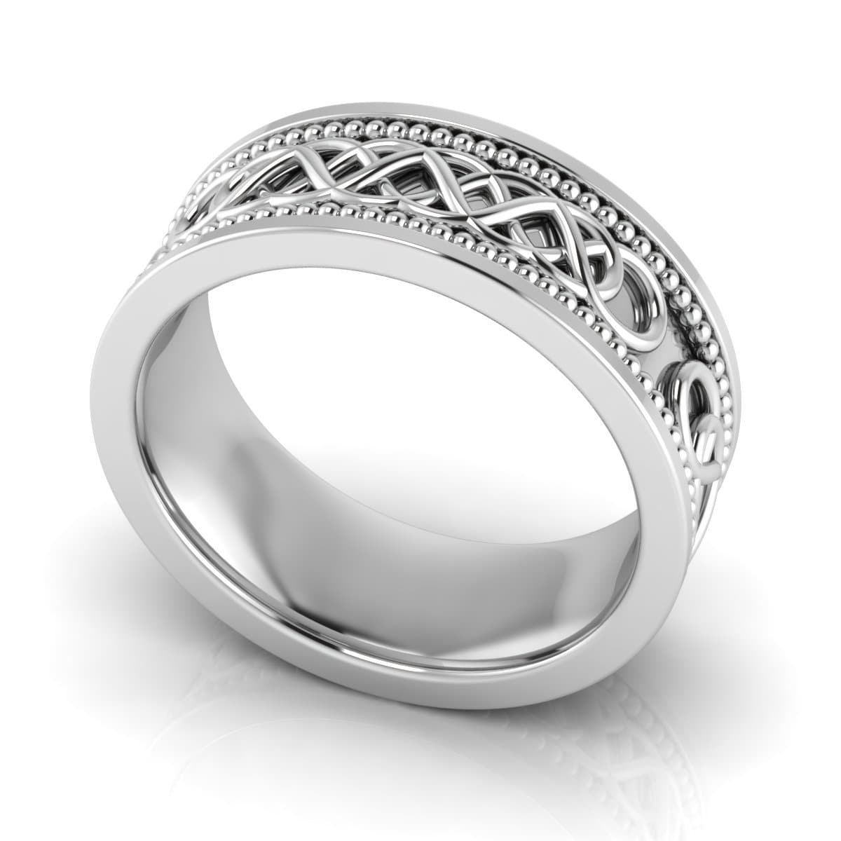 8.0 mm Plain Wedding Band in 14KT, 18KT & Platinum - Primestyle.com