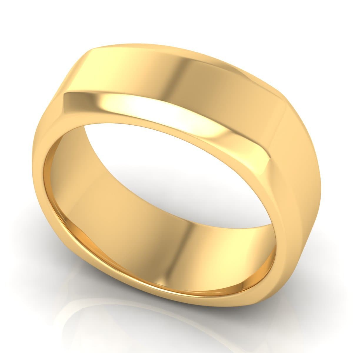 8.0 mm Plain Wedding Band in 14KT, 18KT & Platinum - Primestyle.com