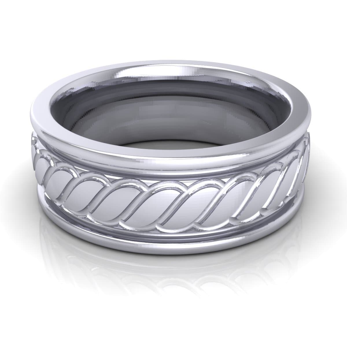 8.0 mm Plain Wedding Band in 14KT, 18KT & Platinum - Primestyle.com