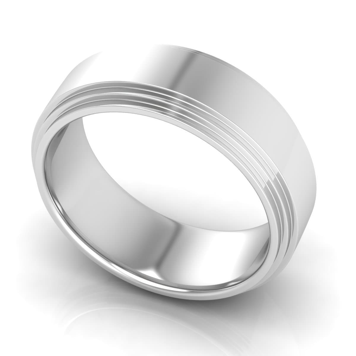 8.0 mm Plain Wedding Band in 14KT, 18KT & Platinum - Primestyle.com