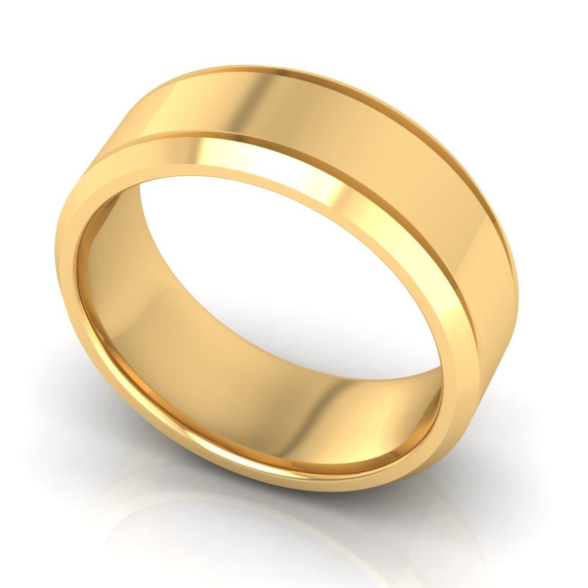 8.0 mm Plain Wedding Band in 14KT, 18KT & Platinum - Primestyle.com