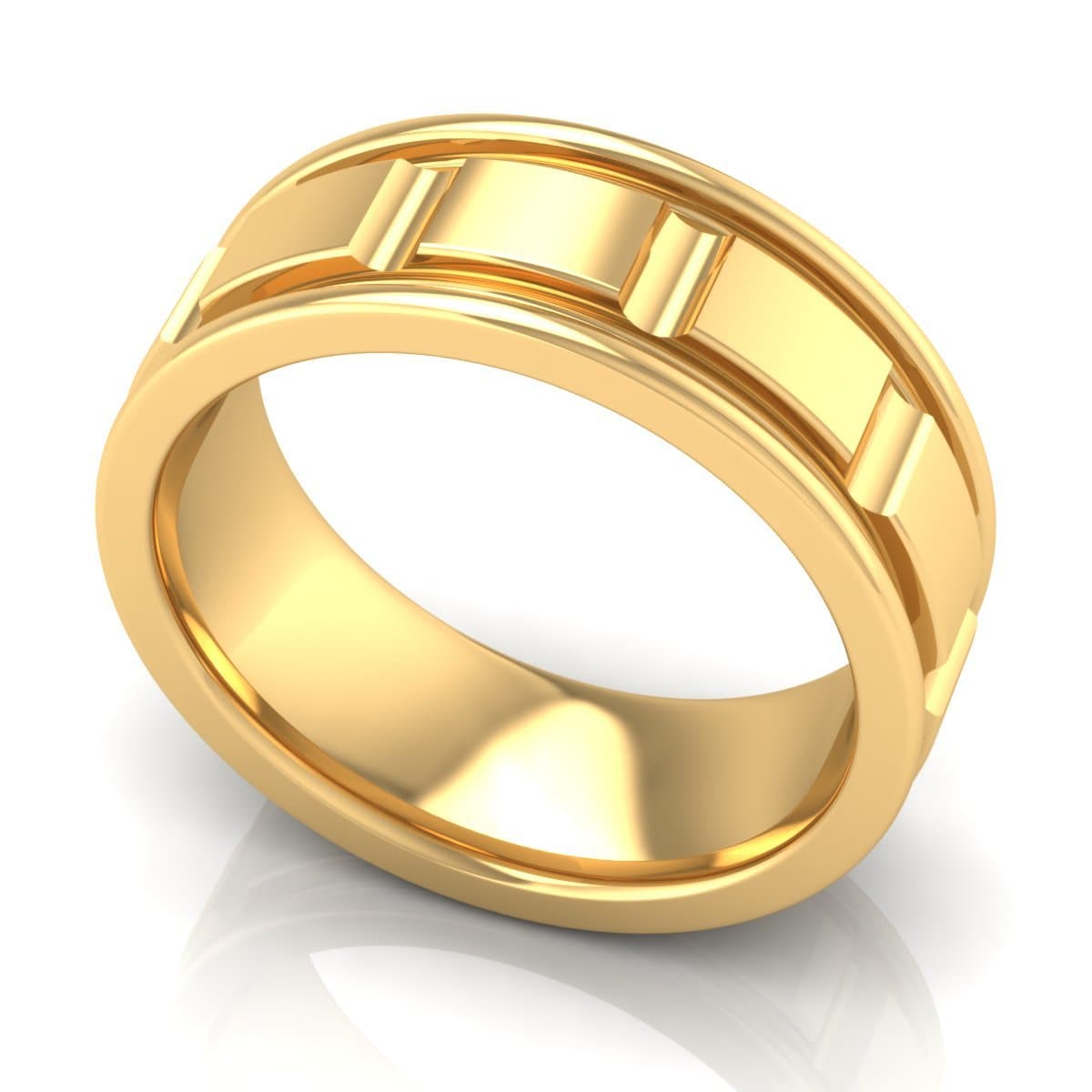 8.0 mm Plain Wedding Band in 14KT, 18KT & Platinum