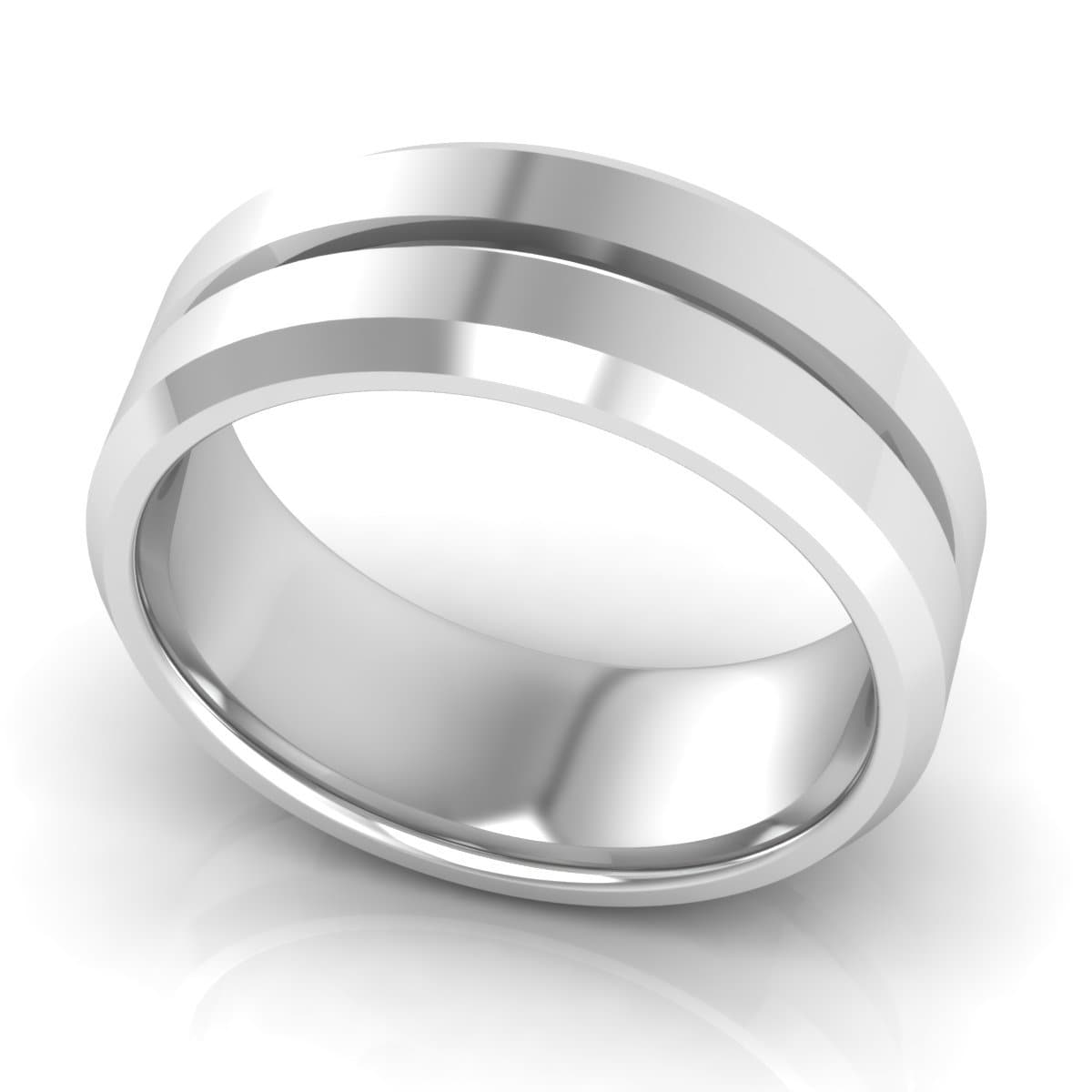 8.0 mm Plain Wedding Band in 14KT, 18KT & Platinum - Primestyle.com