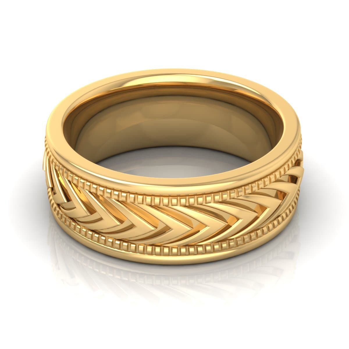 8.0 mm Plain Wedding Band in 14KT, 18KT & Platinum - Primestyle.com