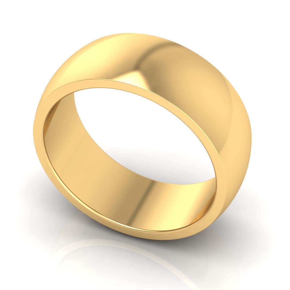 8.0 mm Plain Wedding Band in 14KT, 18KT & Platinum