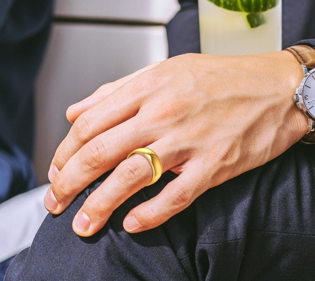 8.0 mm Plain Wedding Band in 14KT, 18KT & Platinum