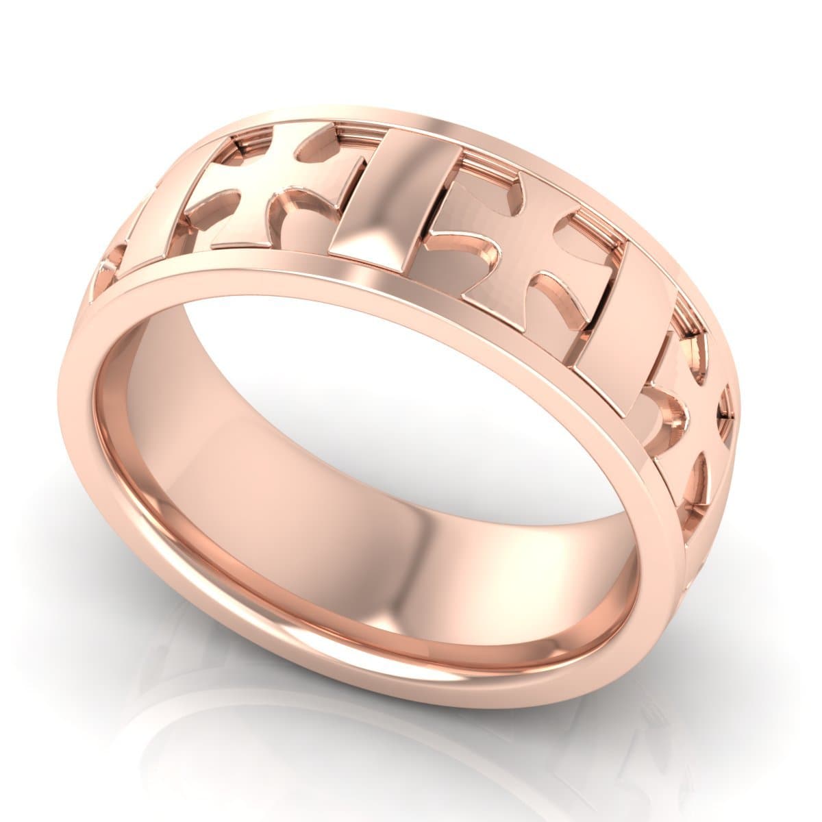 8.0 mm Plain Wedding Band in 14KT, 18KT & Platinum - Primestyle.com