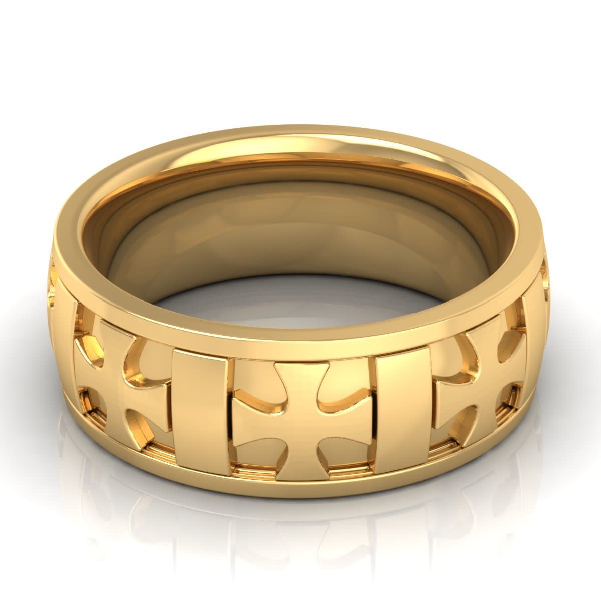 8.0 mm Plain Wedding Band in 14KT, 18KT & Platinum - Primestyle.com