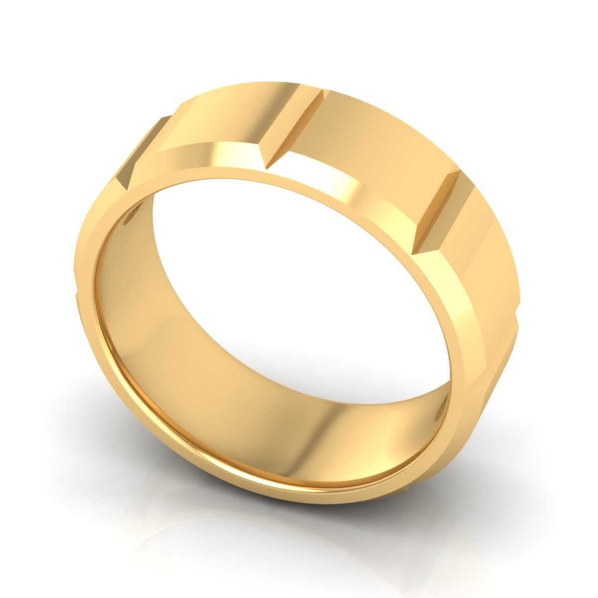 8.0 mm Plain Wedding Band in 14KT, 18KT & Platinum