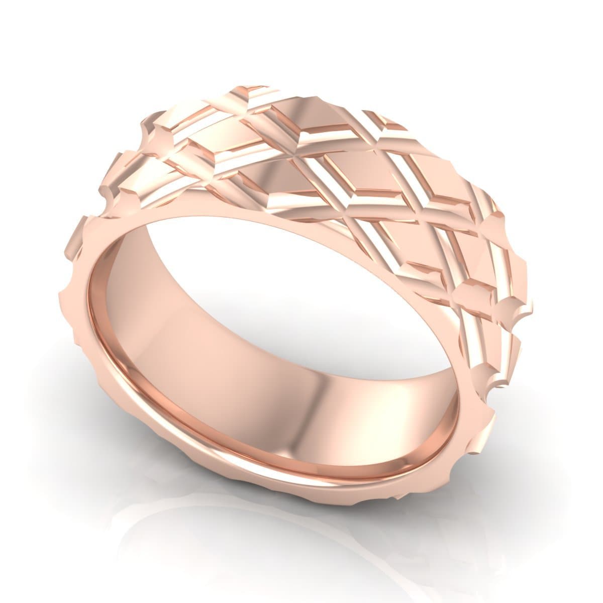 8.0 mm Plain Wedding Band in 14KT, 18KT & Platinum