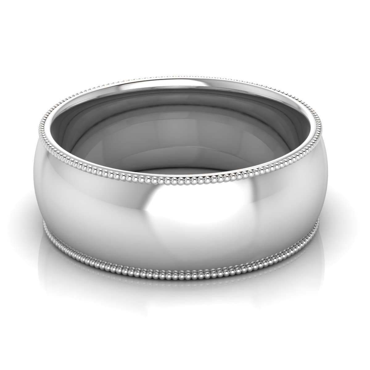 8.0 mm Plain Wedding Band in 14KT, 18KT & Platinum - Primestyle.com