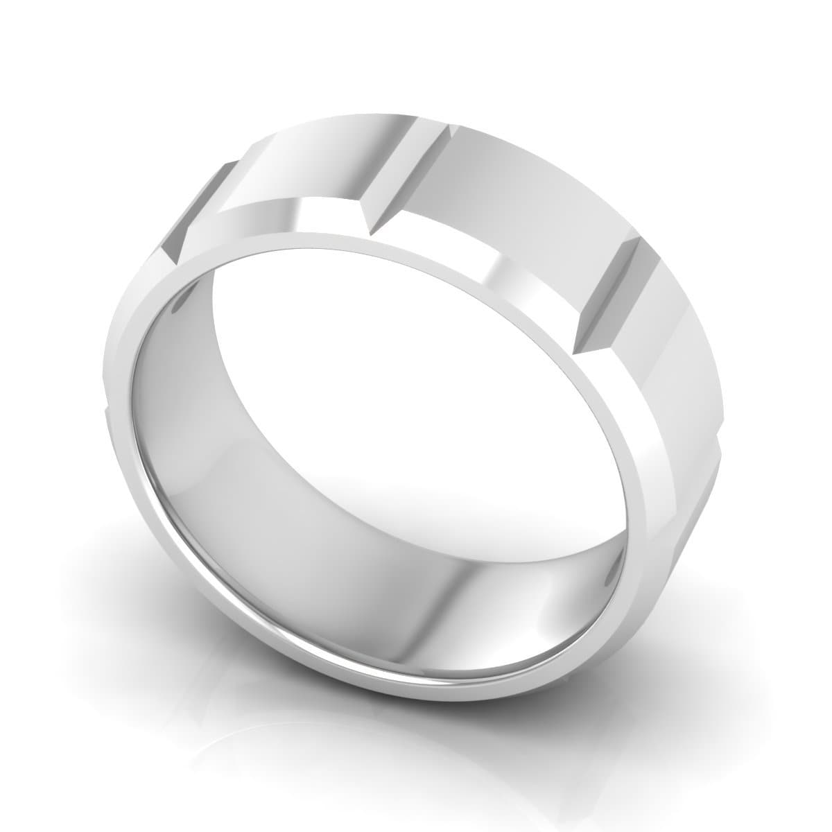 8.0 mm Plain Wedding Band in 14KT, 18KT & Platinum