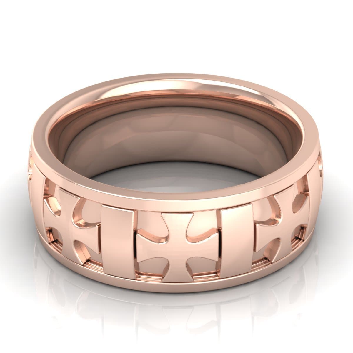 8.0 mm Plain Wedding Band in 14KT, 18KT & Platinum - Primestyle.com