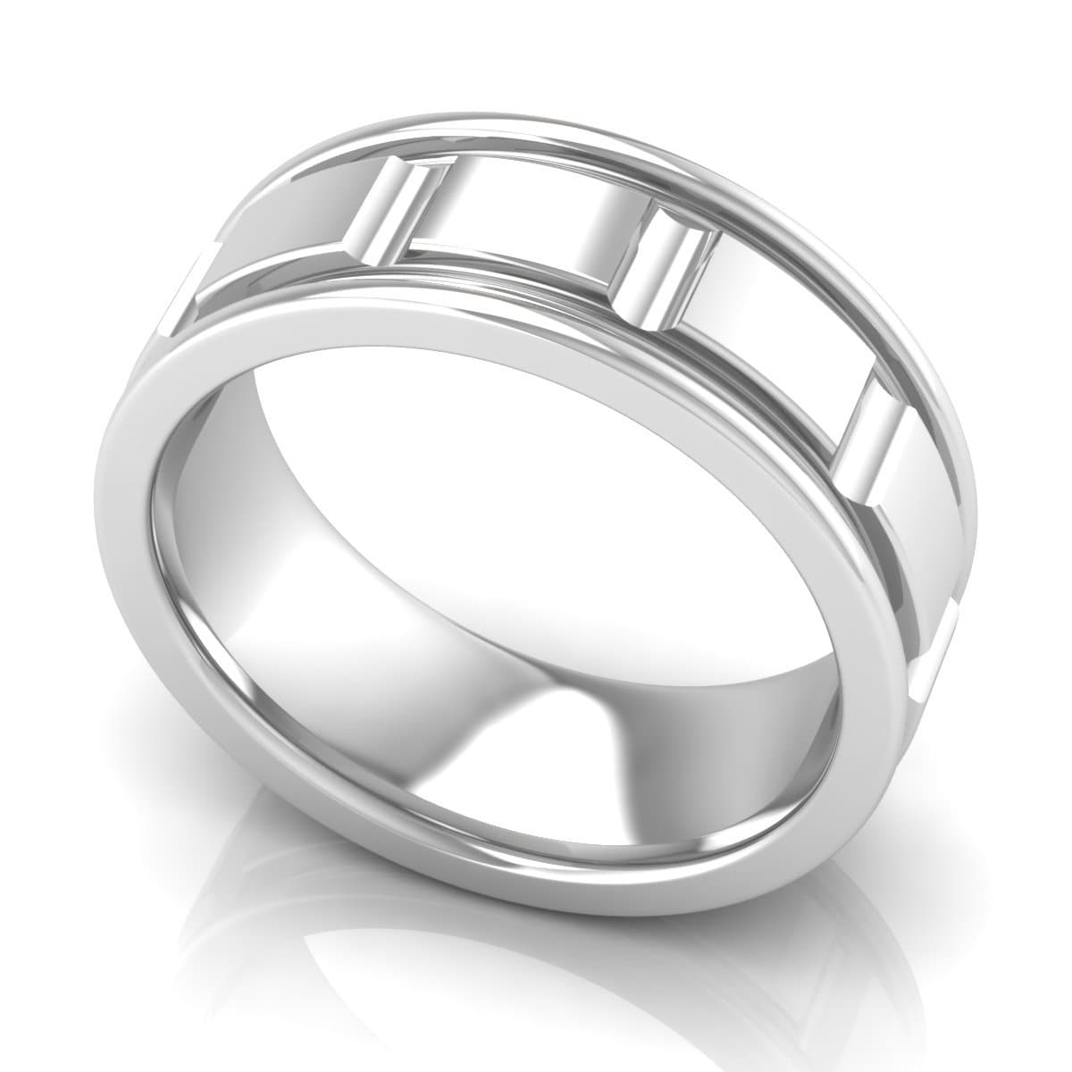 8.0 mm Plain Wedding Band in 14KT, 18KT & Platinum