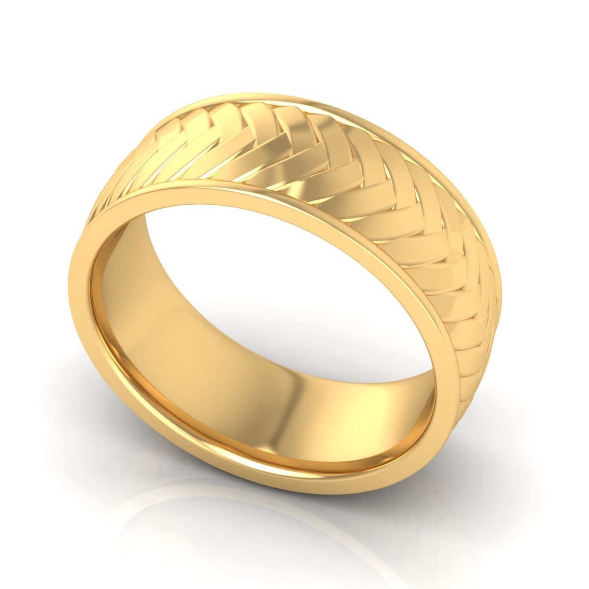 8.0 mm Plain Wedding Band in 14KT, 18KT & Platinum - Primestyle.com