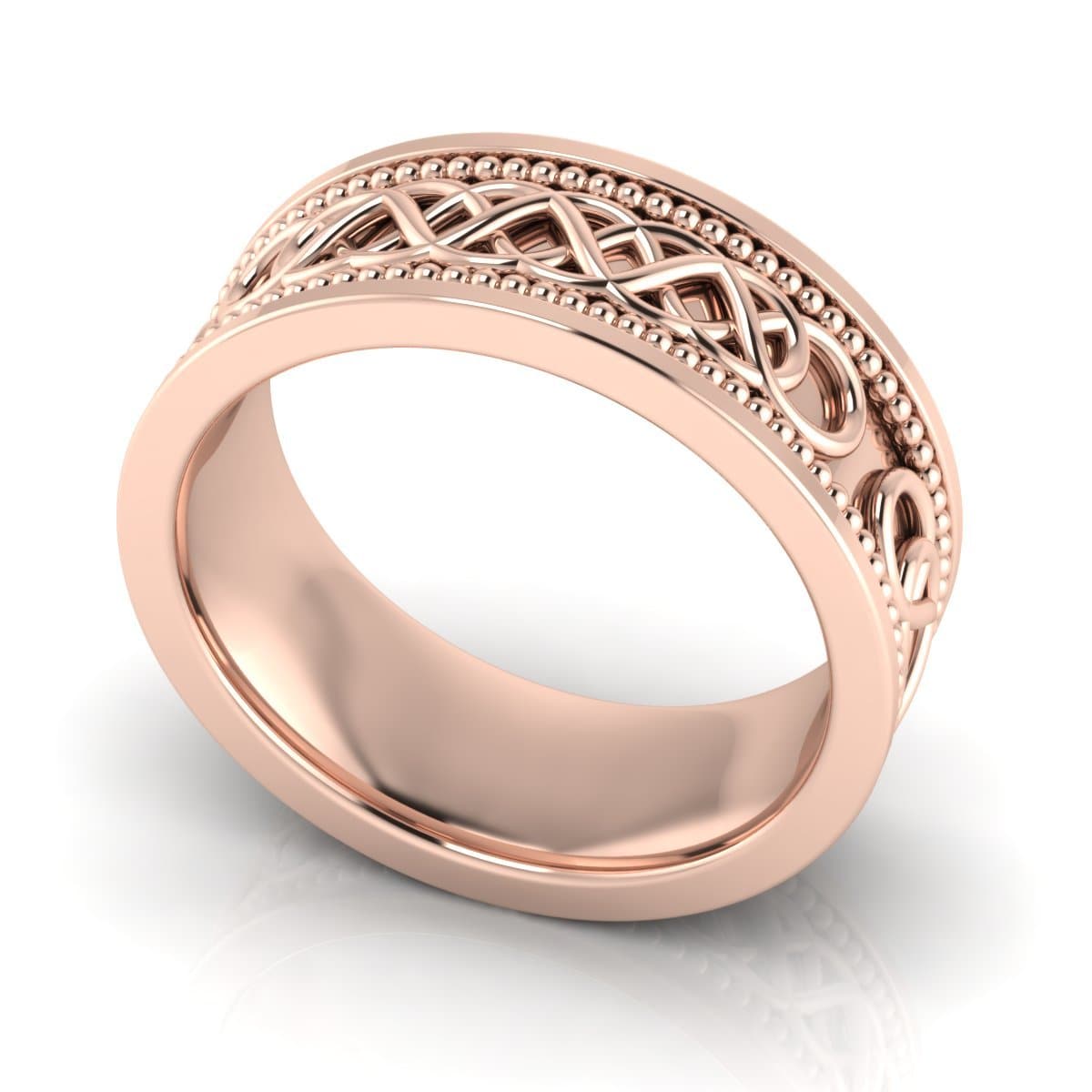 8.0 mm Plain Wedding Band in 14KT, 18KT & Platinum - Primestyle.com