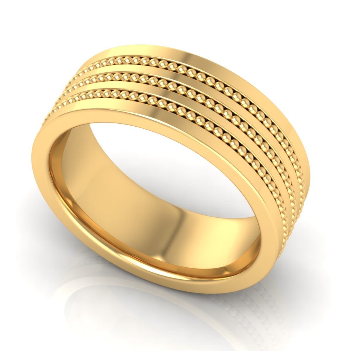 8.0 mm Plain Wedding Band in 14KT, 18KT & Platinum - Primestyle.com