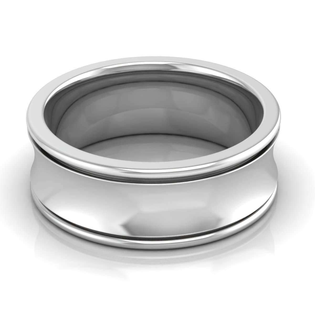 8.0 mm Plain Wedding Band in 14KT, 18KT & Platinum - Primestyle.com
