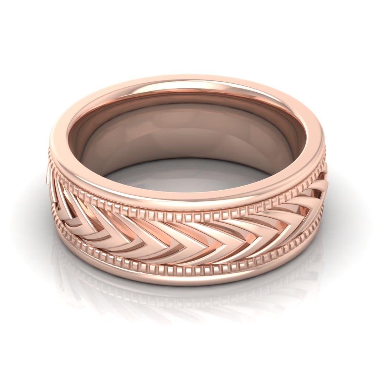 8.0 mm Plain Wedding Band in 14KT, 18KT & Platinum - Primestyle.com