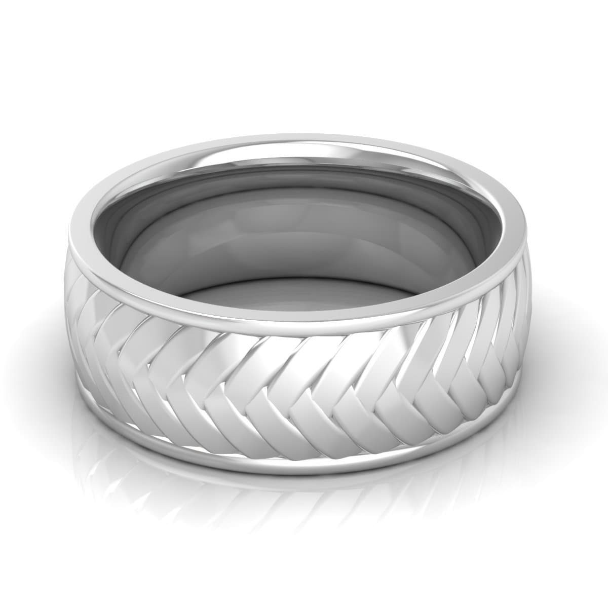 8.0 mm Plain Wedding Band in 14KT, 18KT & Platinum