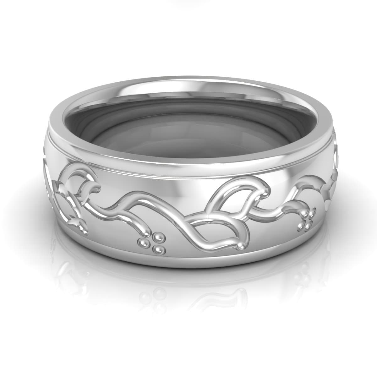 8.0 mm Plain Wedding Band in 14KT, 18KT & Platinum
