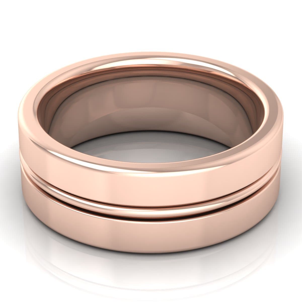 8.0 mm Plain Wedding Band in 14KT, 18KT & Platinum