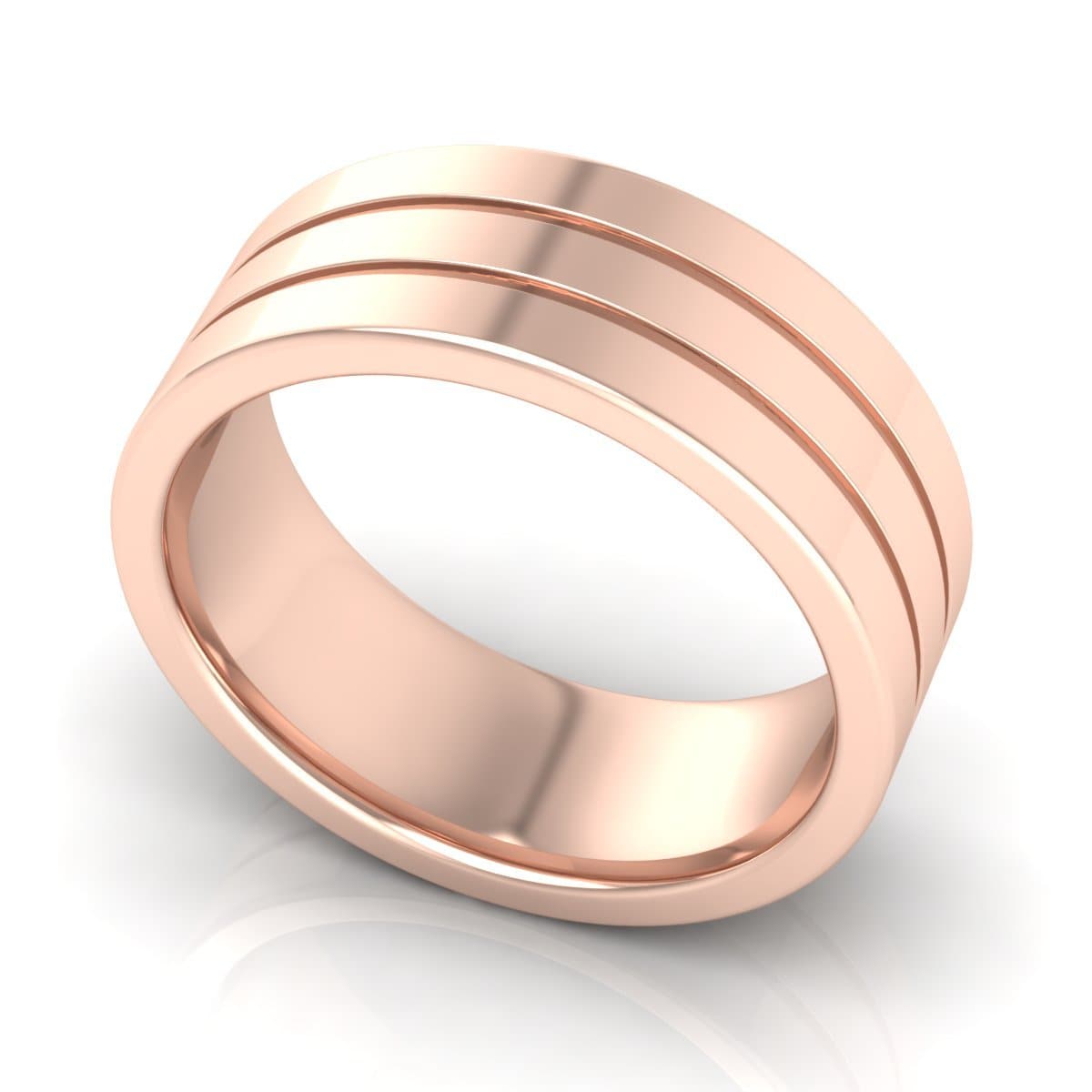 8.0 mm Plain Wedding Band in 14KT, 18KT & Platinum - Primestyle.com