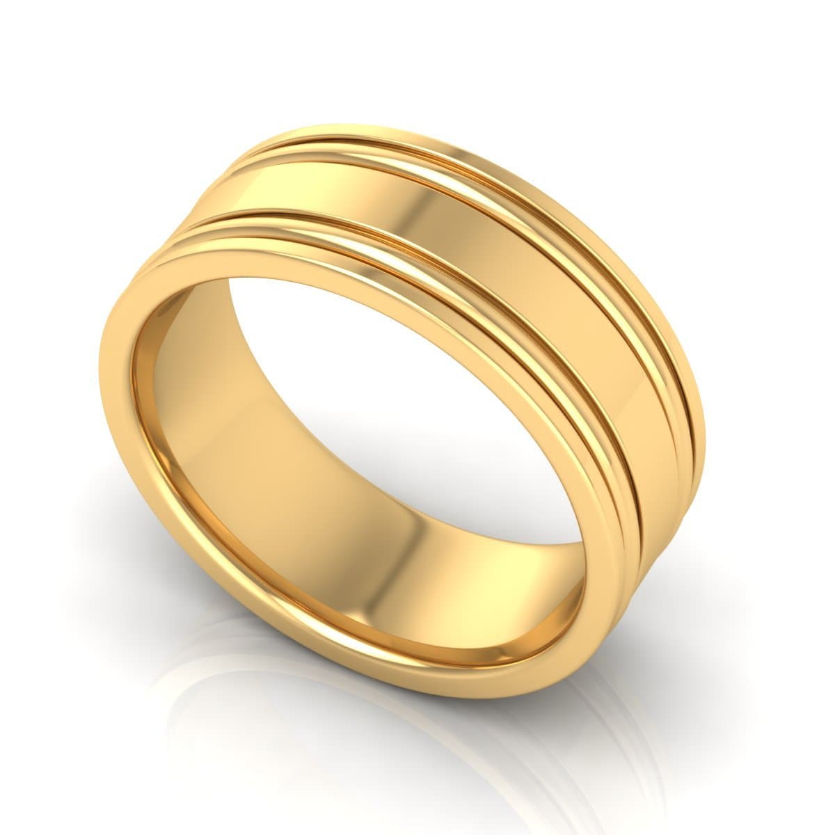 8.0 mm Plain Wedding Band in 14KT, 18KT & Platinum - Primestyle.com