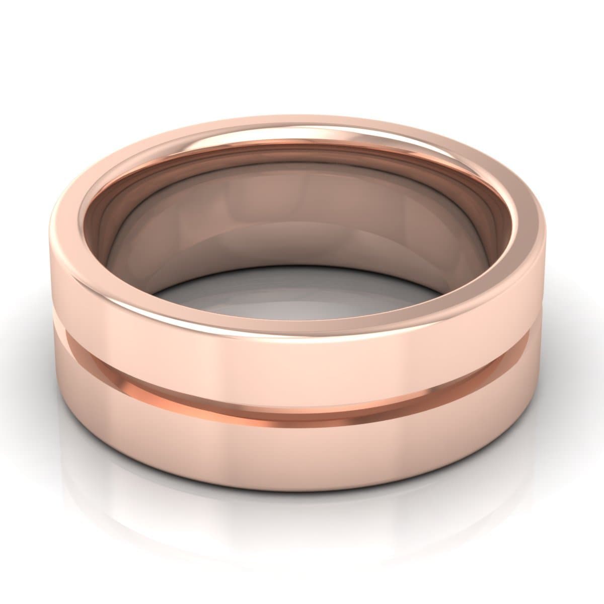 8.0 mm Plain Wedding Band in 14KT, 18KT & Platinum - Primestyle.com