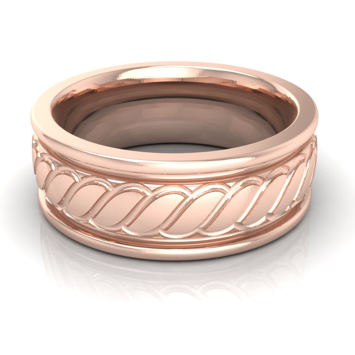 8.0 mm Plain Wedding Band in 14KT, 18KT & Platinum - Primestyle.com