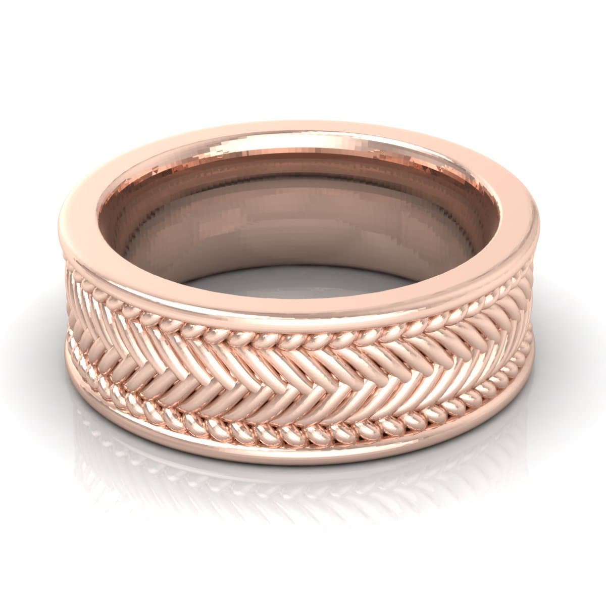 8.0 mm Plain Wedding Band in 14KT, 18KT & Platinum - Primestyle.com