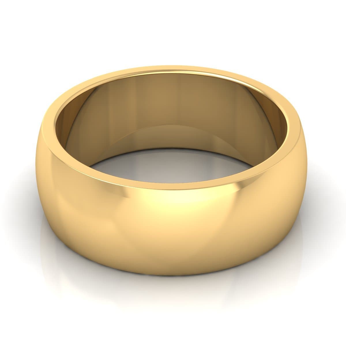 8.0 mm Plain Wedding Band in 14KT, 18KT & Platinum - Primestyle.com