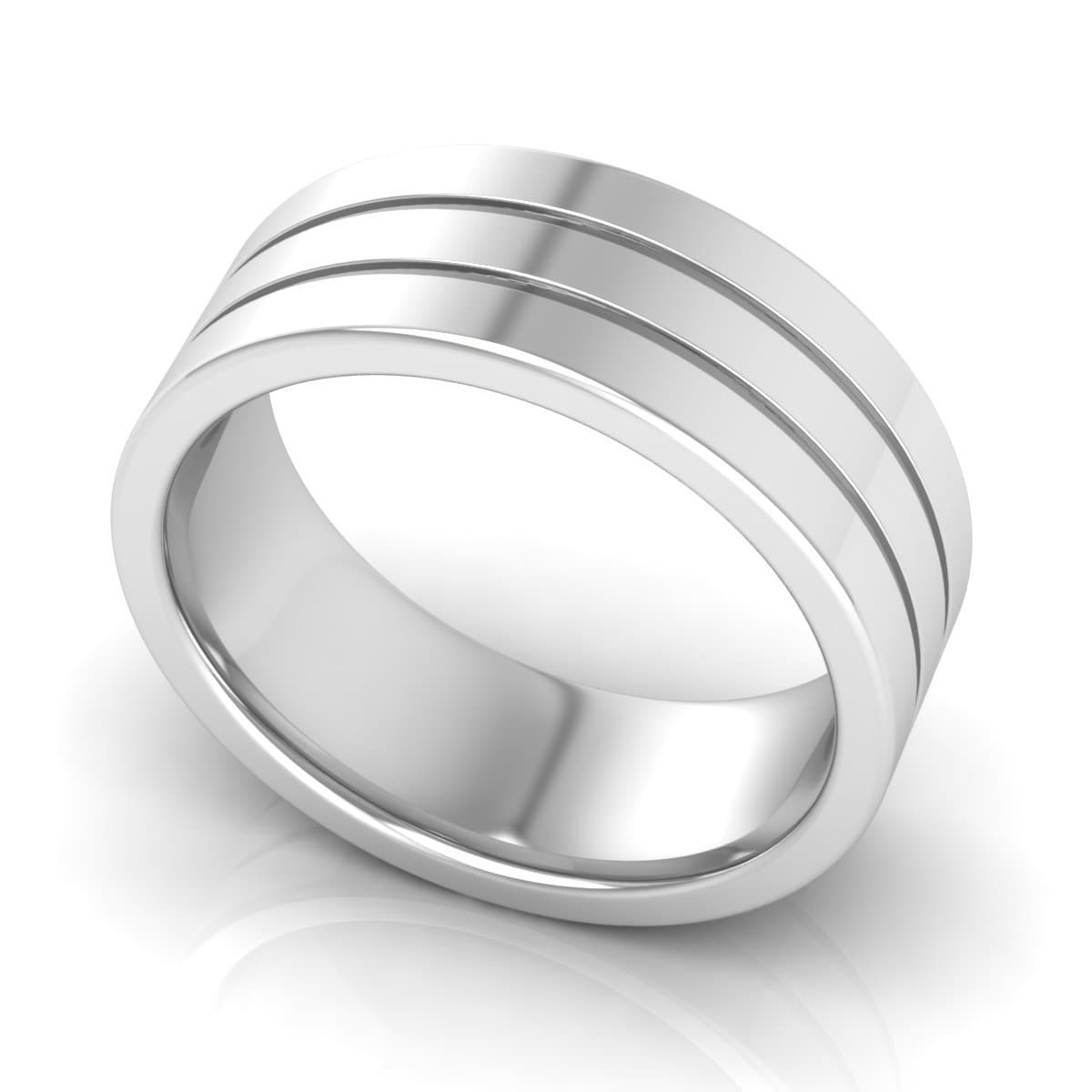 8.0 mm Plain Wedding Band in 14KT, 18KT & Platinum