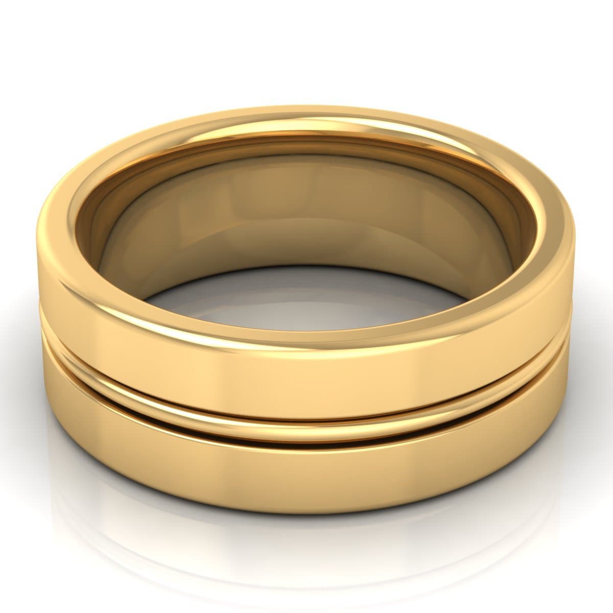 8.0 mm Plain Wedding Band in 14KT, 18KT & Platinum - Primestyle.com