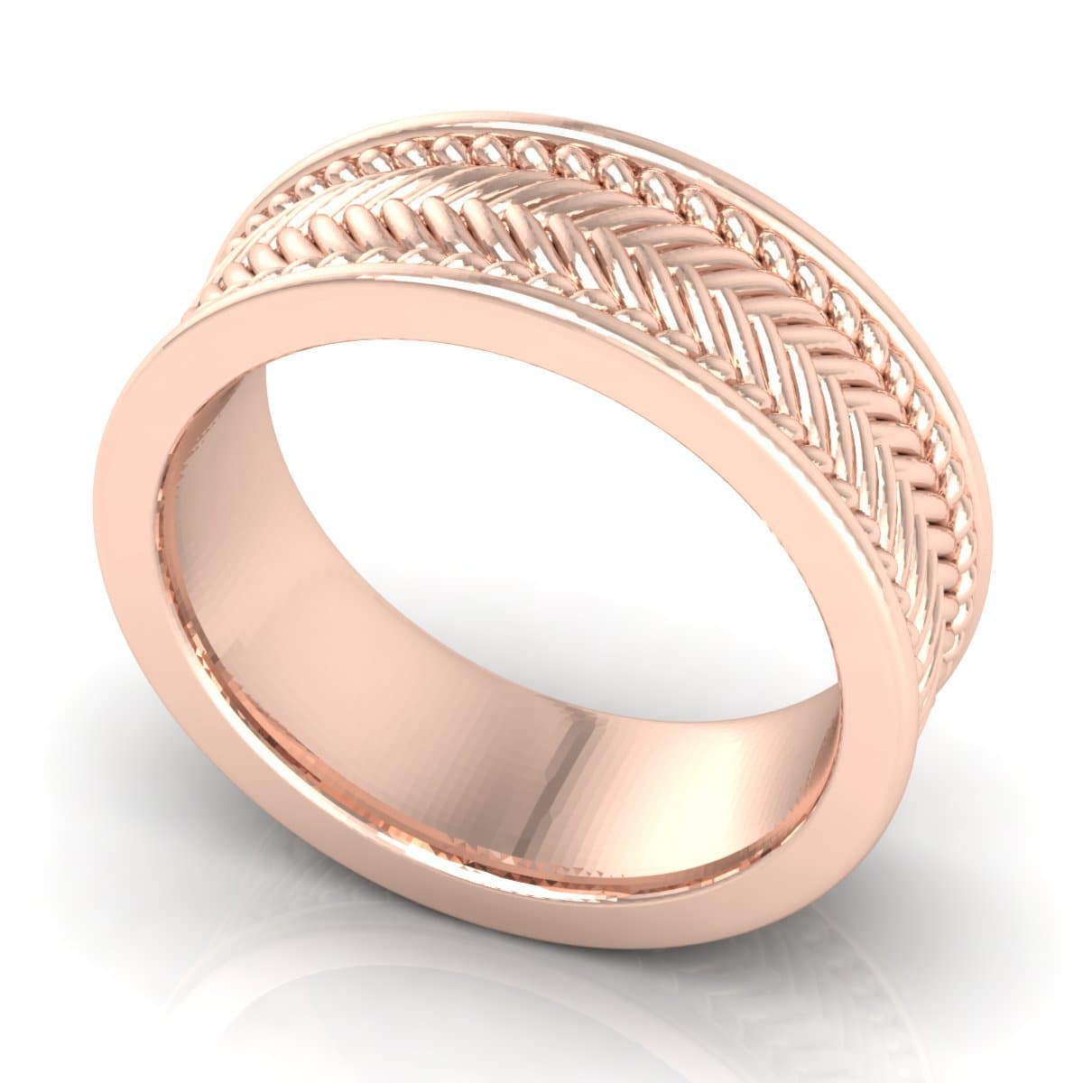 8.0 mm Plain Wedding Band in 14KT, 18KT & Platinum