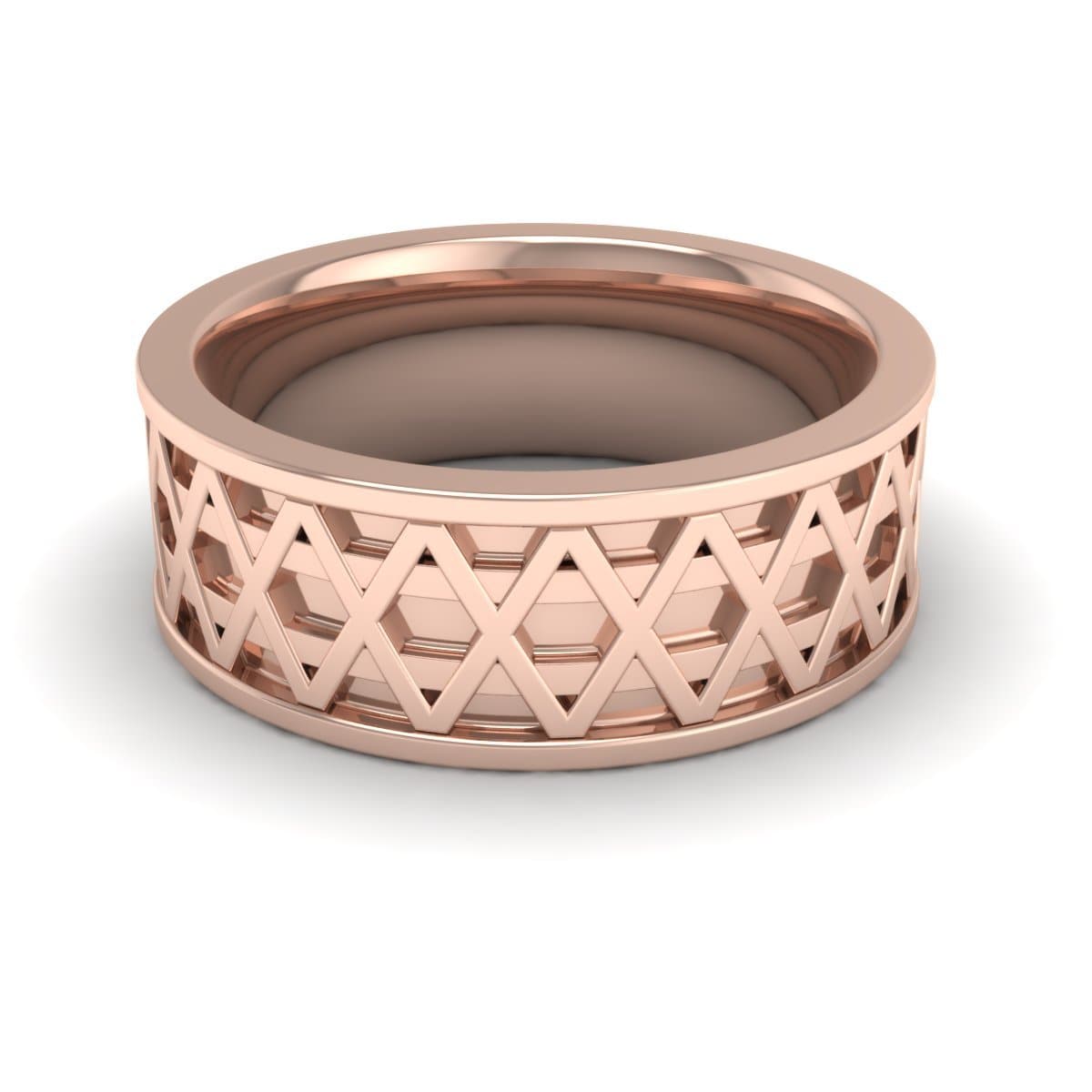 8.0 mm Plain Wedding Band in 14KT, 18KT & Platinum